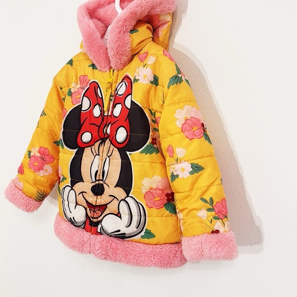 DISNEY Minnie Mouse Hooded Jacket Reversible Size 2T - Picture 2 of 7